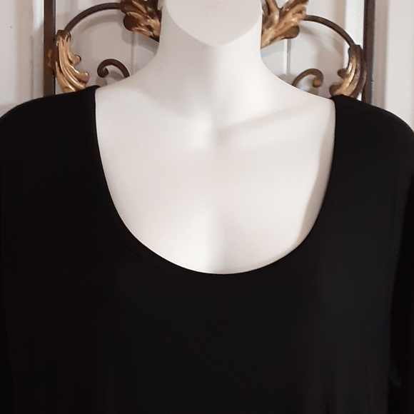 VENUS Drop Waist Roushed Bottom LBD Scoop Neck Size Small Rayon Blend - Picture 6 of 9